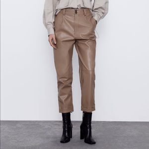 Zara Faux Leather Pants. NWT, Never been worn.